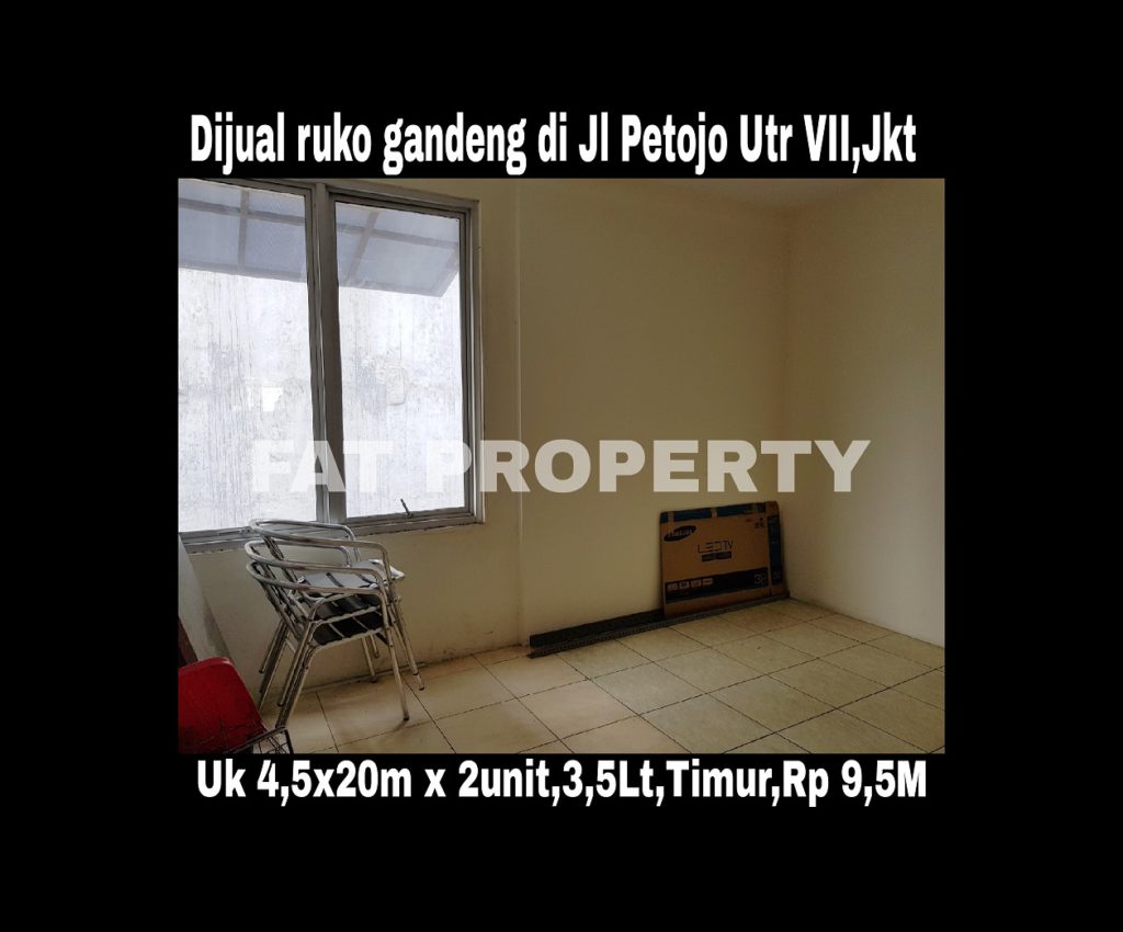 Dijual ruko gandeng yang blm dijebol di Jl Petojo Utara VII,Jakarta Pusat