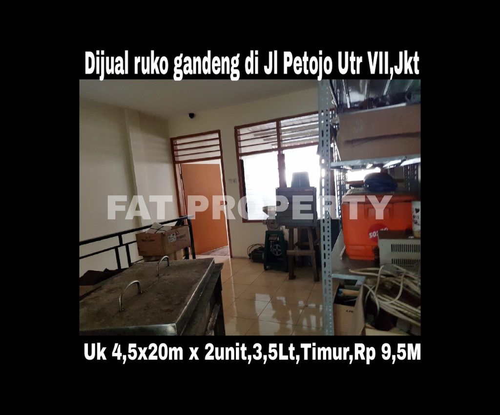 Dijual ruko gandeng yang blm dijebol di Jl Petojo Utara VII,Jakarta Pusat