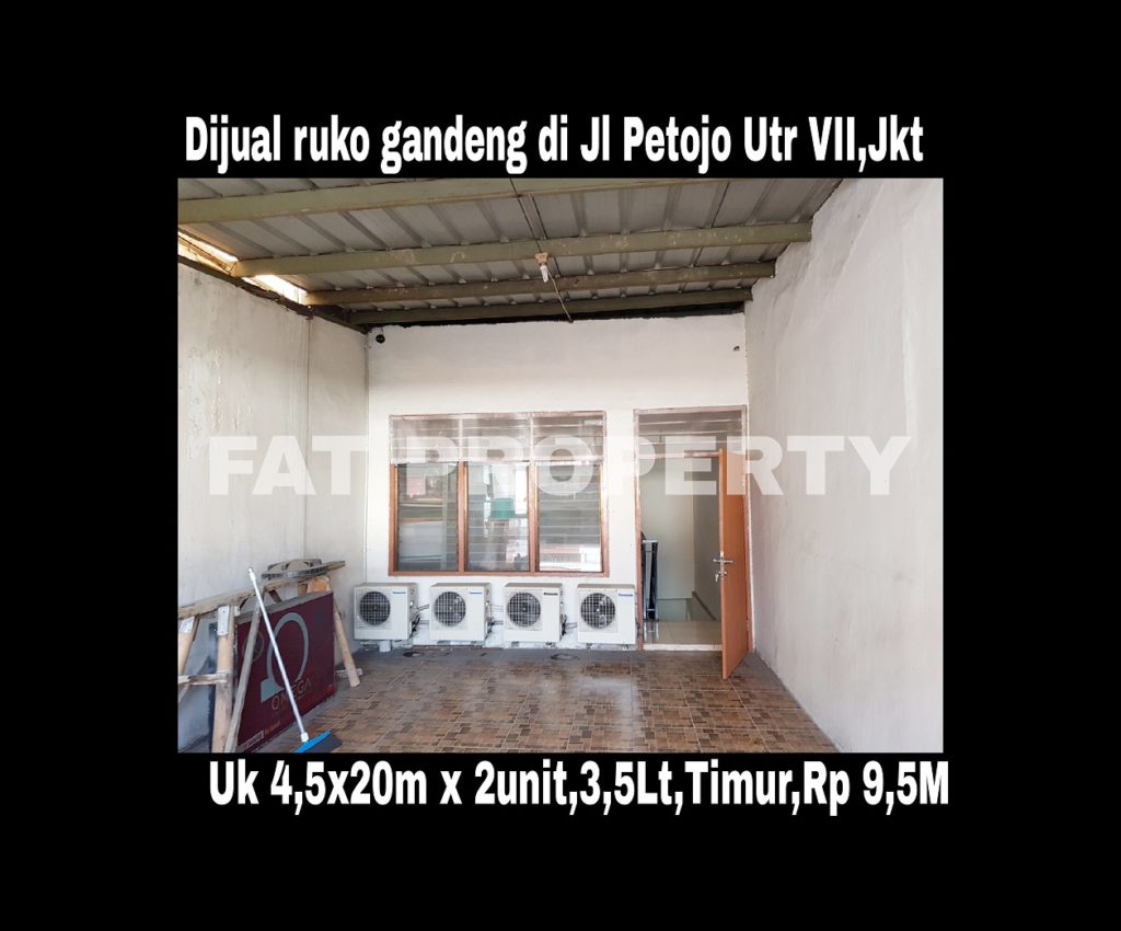 Dijual ruko gandeng yang blm dijebol di Jl Petojo Utara VII,Jakarta Pusat