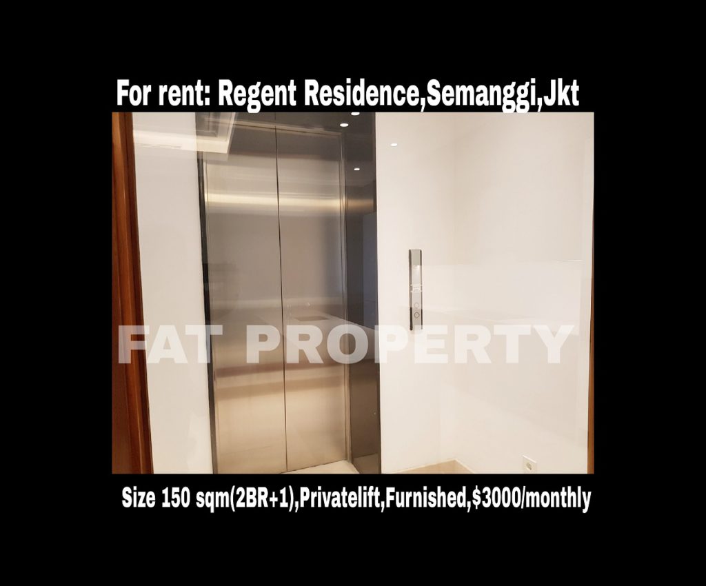 Disewakan Apartemen Regent Residence/ Mangkuluhur Residence,Semanggi,Jakarta.