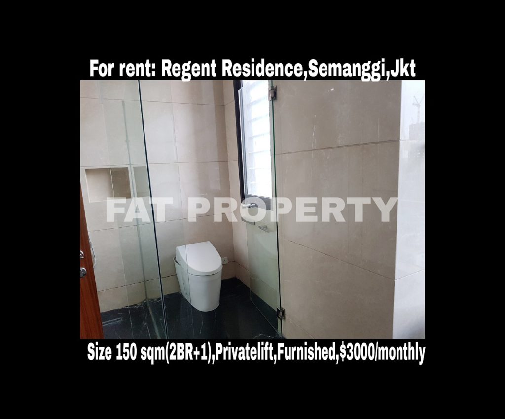 Disewakan Apartemen Regent Residence/ Mangkuluhur Residence,Semanggi,Jakarta.