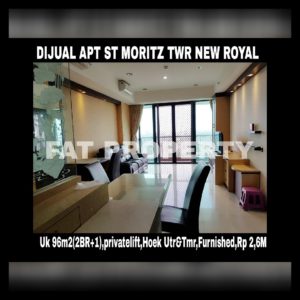 Dijual Apartment ST Moritz di Jl Puri Indah Jakarta Barat.