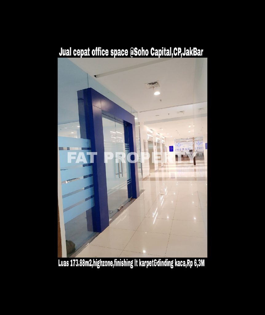 Dijual office space di SOHO CAPITAL,CENTRAL PARK,JAKARTA BARAT.