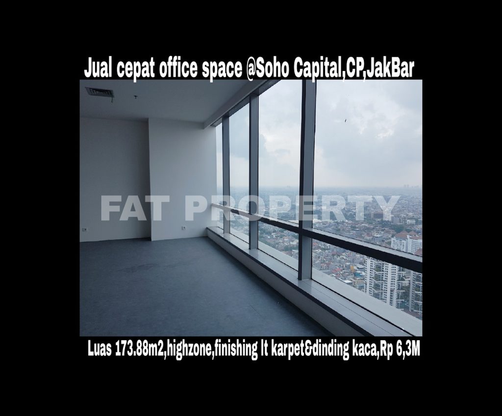 Dijual office space di SOHO CAPITAL,CENTRAL PARK,JAKARTA BARAT.