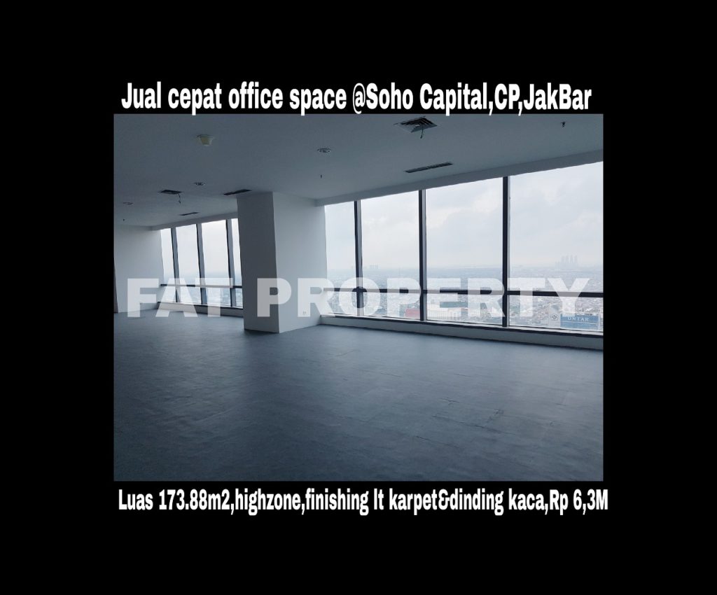 Dijual office space di SOHO CAPITAL,CENTRAL PARK,JAKARTA BARAT.