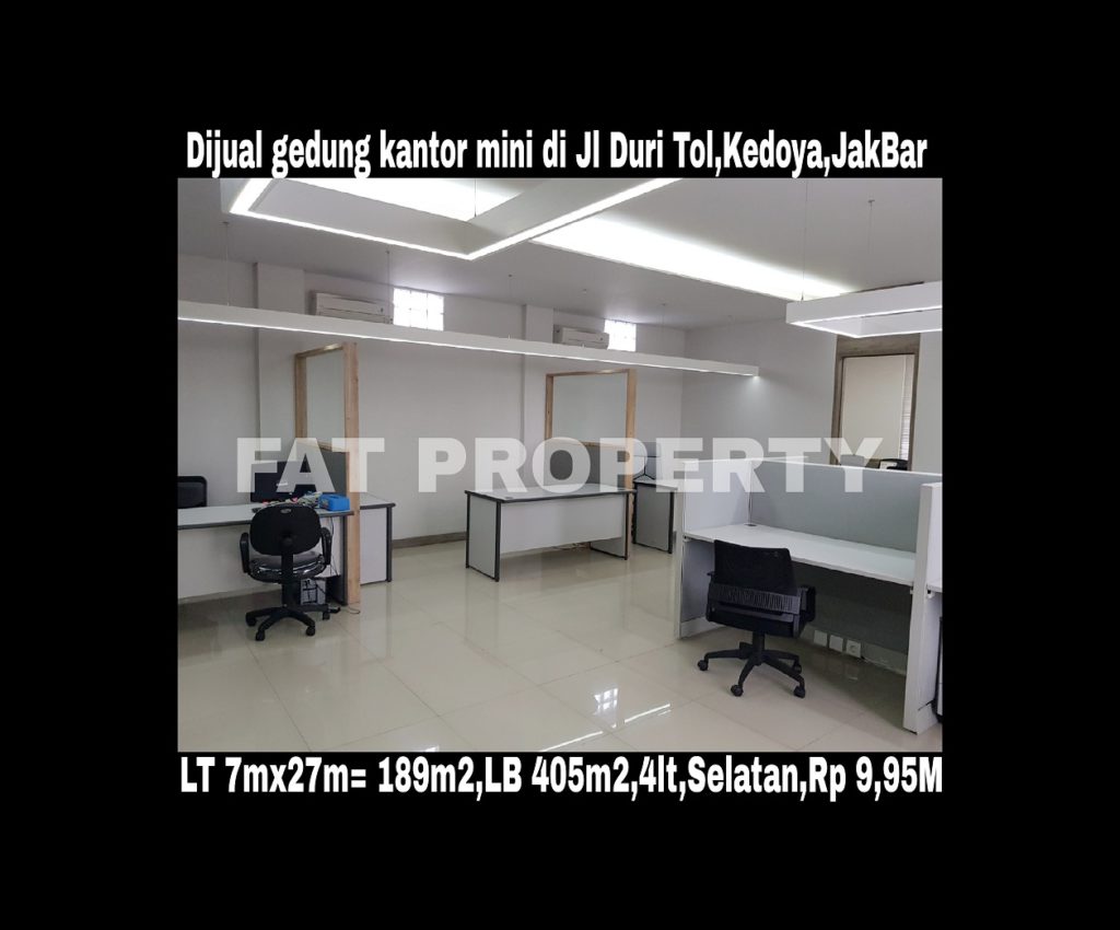 Dijual gedung kantor kecil bagus di Jl Duri Tol,Kedoya,Jakarta Barat