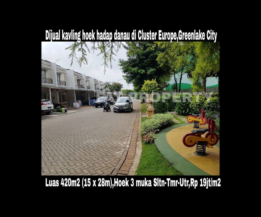 Dijual kavling bagus hadap danau, Greenlake City,Jakarta Barat