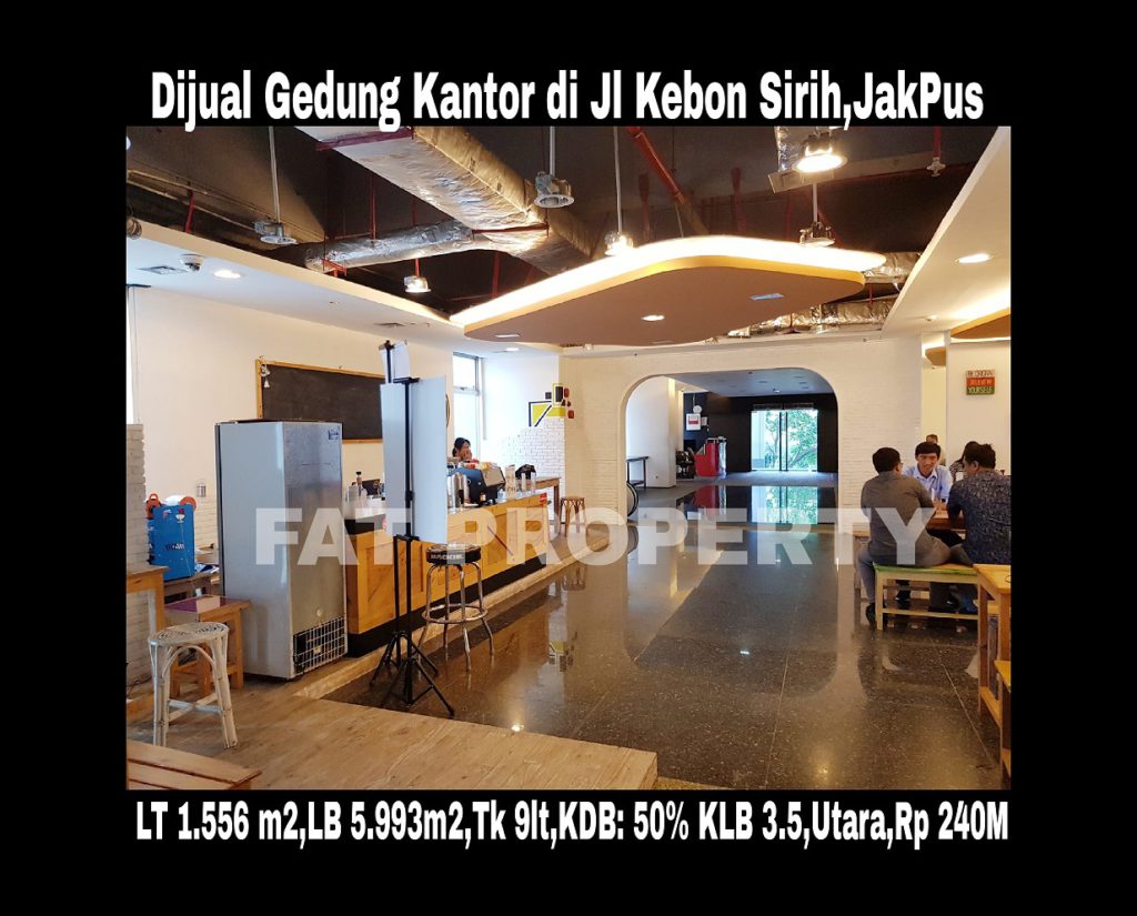 DIJUAL GEDUNG 9 LANTAI DI JL KEBON SIRIH,JAKARTA PUSAT