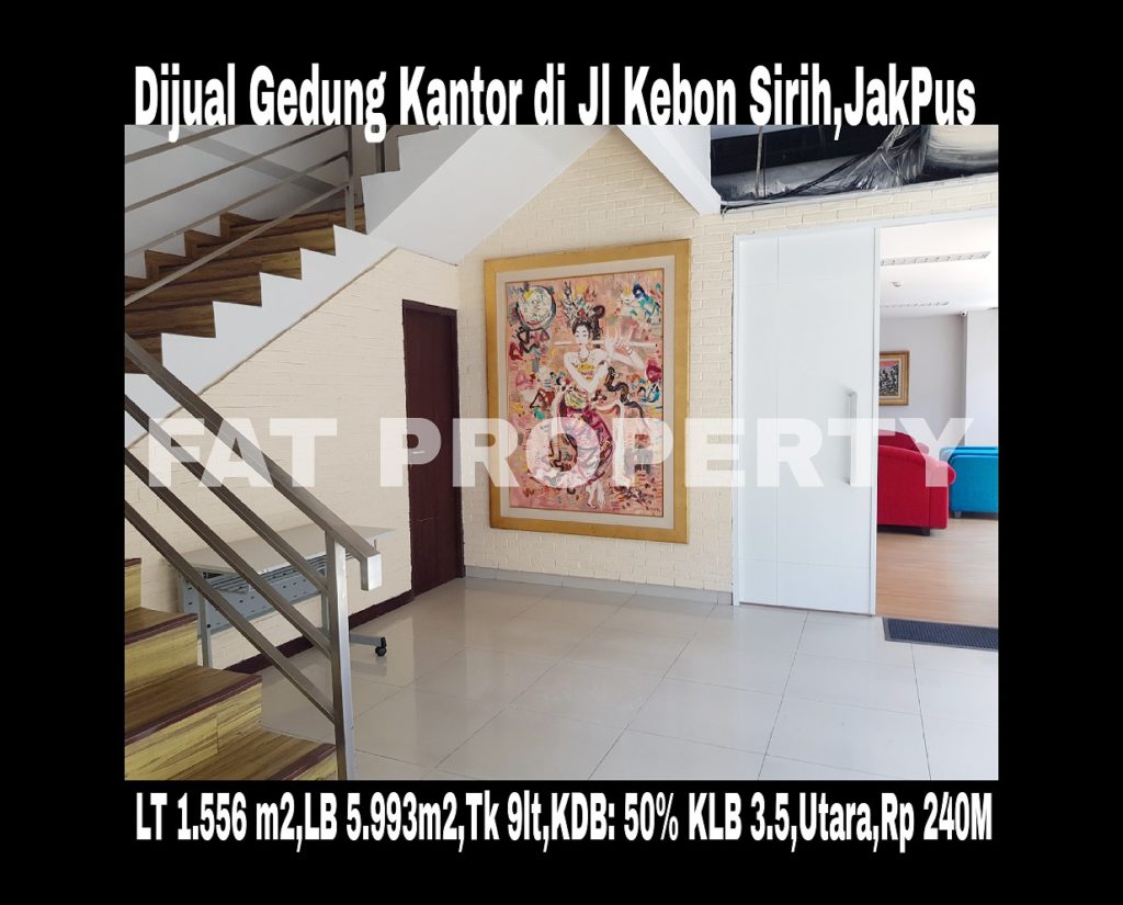 DIJUAL GEDUNG 9 LANTAI DI JL KEBON SIRIH,JAKARTA PUSAT