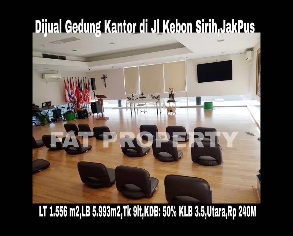 DIJUAL GEDUNG 9 LANTAI DI JL KEBON SIRIH,JAKARTA PUSAT