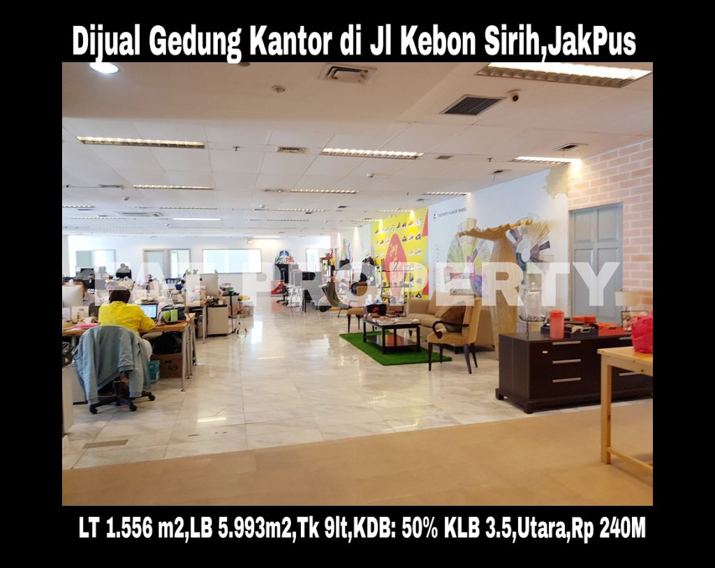 DIJUAL GEDUNG 9 LANTAI DI JL KEBON SIRIH,JAKARTA PUSAT