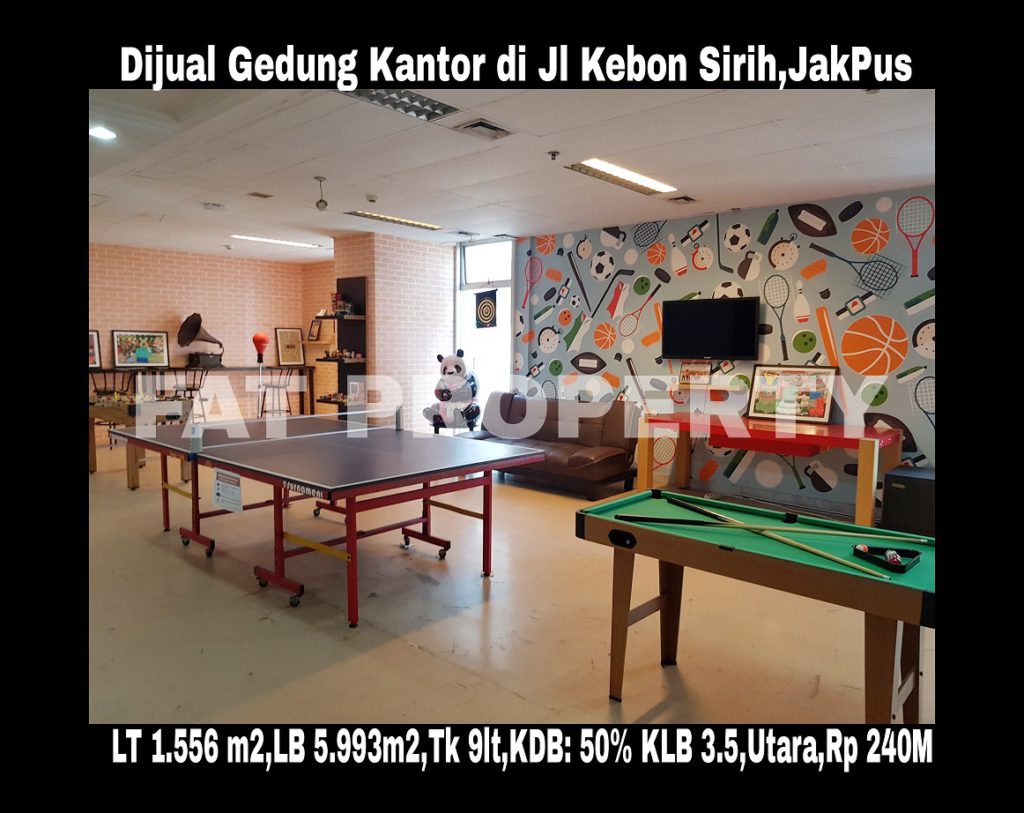 DIJUAL GEDUNG 9 LANTAI DI JL KEBON SIRIH,JAKARTA PUSAT