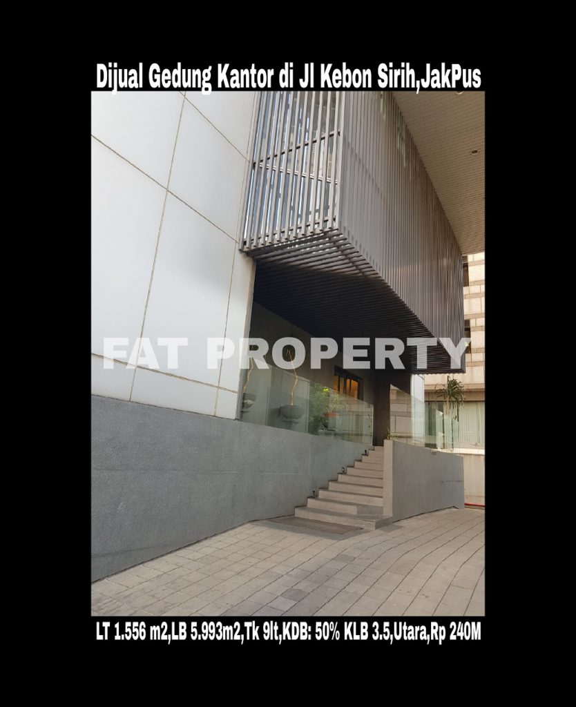 DIJUAL GEDUNG 9 LANTAI DI JL KEBON SIRIH,JAKARTA PUSAT