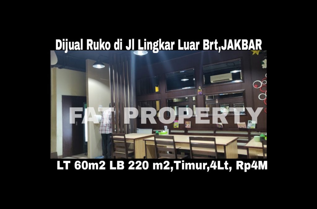 Dijual ruko bagus di pinggir jalan ramai di Jl Lingkar Luar Barat, Ruko Inter kota, Jakarta Barat.