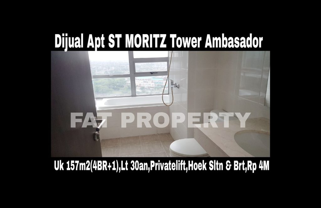 Dijual Apartment ST MORITZ Tower Ambasador luas 157m2 di lt 30-an.