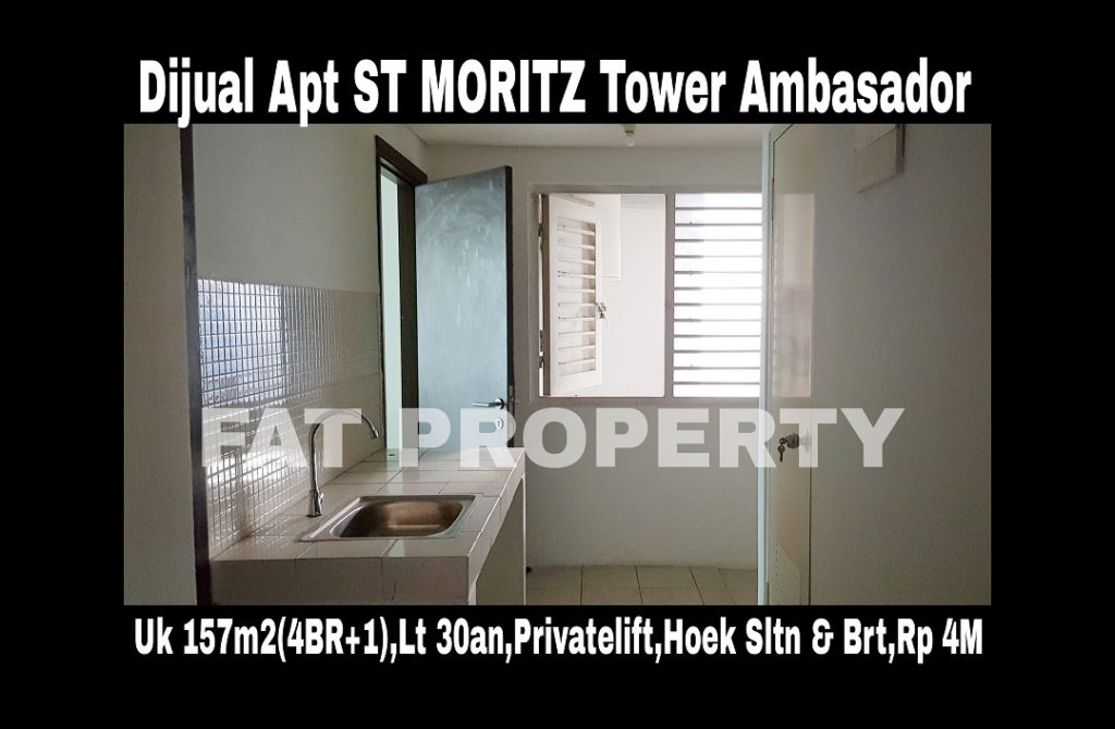 Dijual Apartment ST MORITZ Tower Ambasador luas 157m2 di lt 30-an.