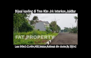 Dijual kavling premium di perumahan elite Taman Kebon Jeruk Interkon,Jakarta Barat.