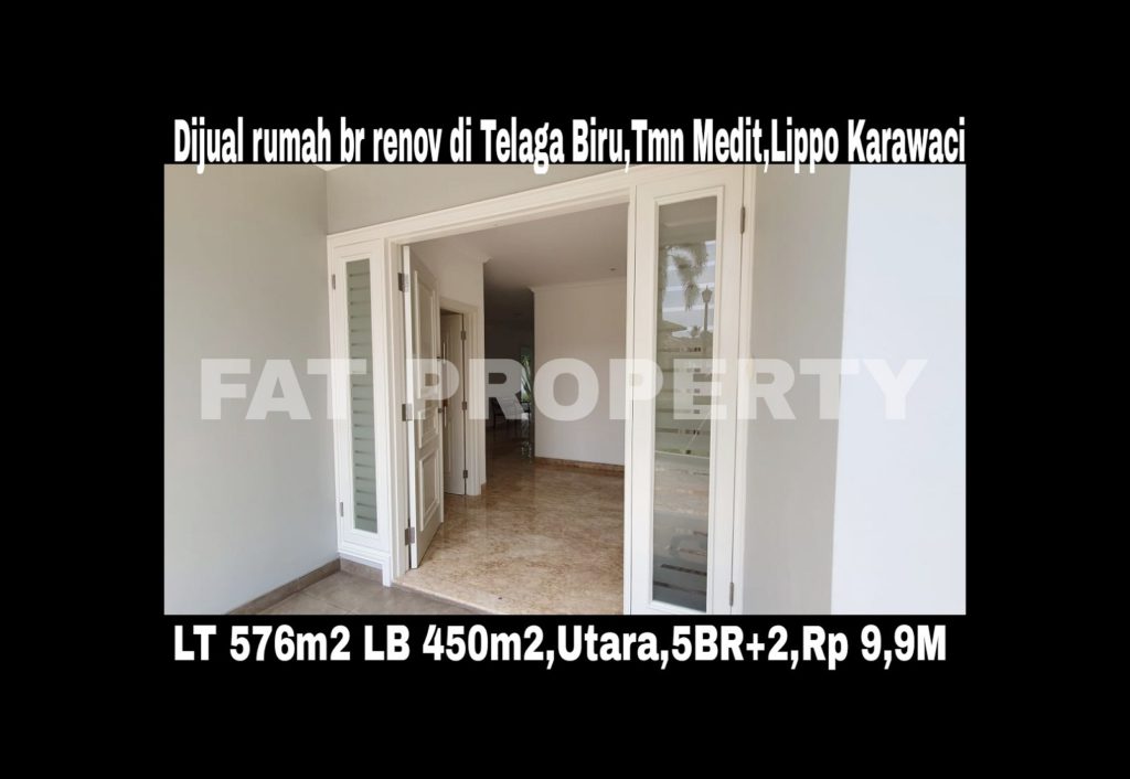 Dijual rumah renov bagus di Telaga Biru 28-30,Tmn Mediterania,Lippo Karawaci
