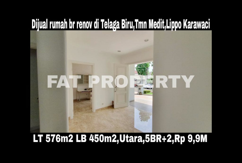 Dijual rumah renov bagus di Telaga Biru 28-30,Tmn Mediterania,Lippo Karawaci