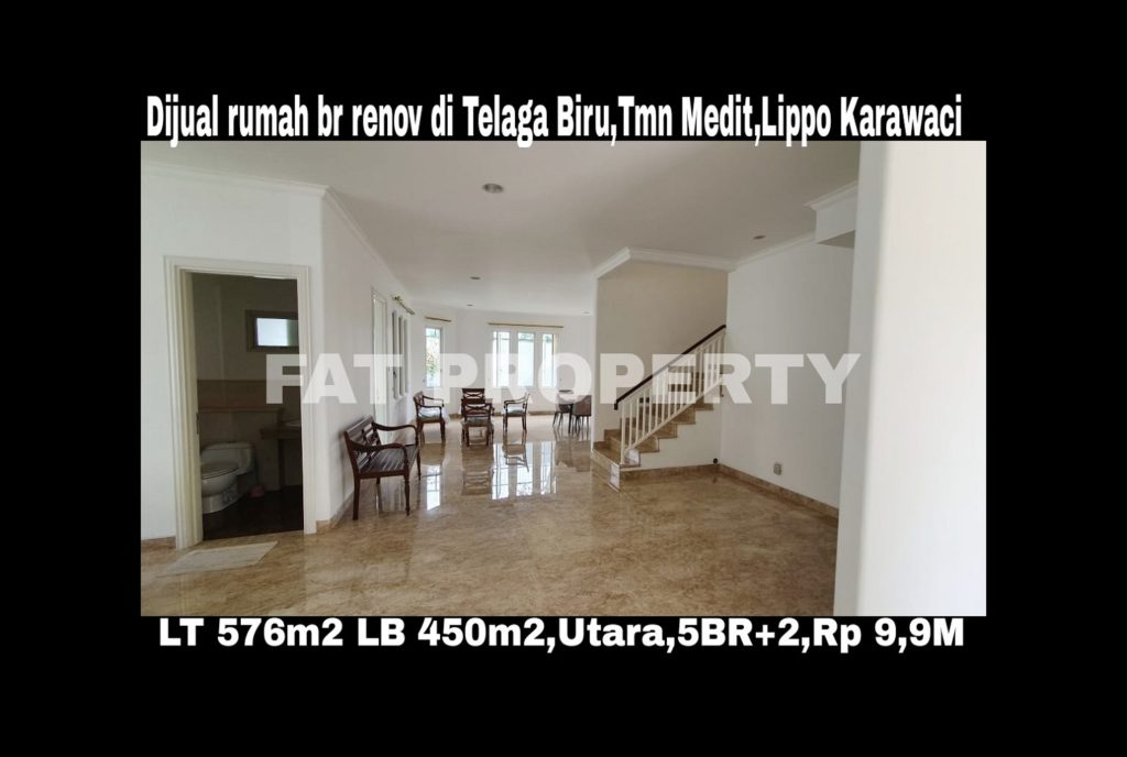 Dijual rumah renov bagus di Telaga Biru 28-30,Tmn Mediterania,Lippo Karawaci