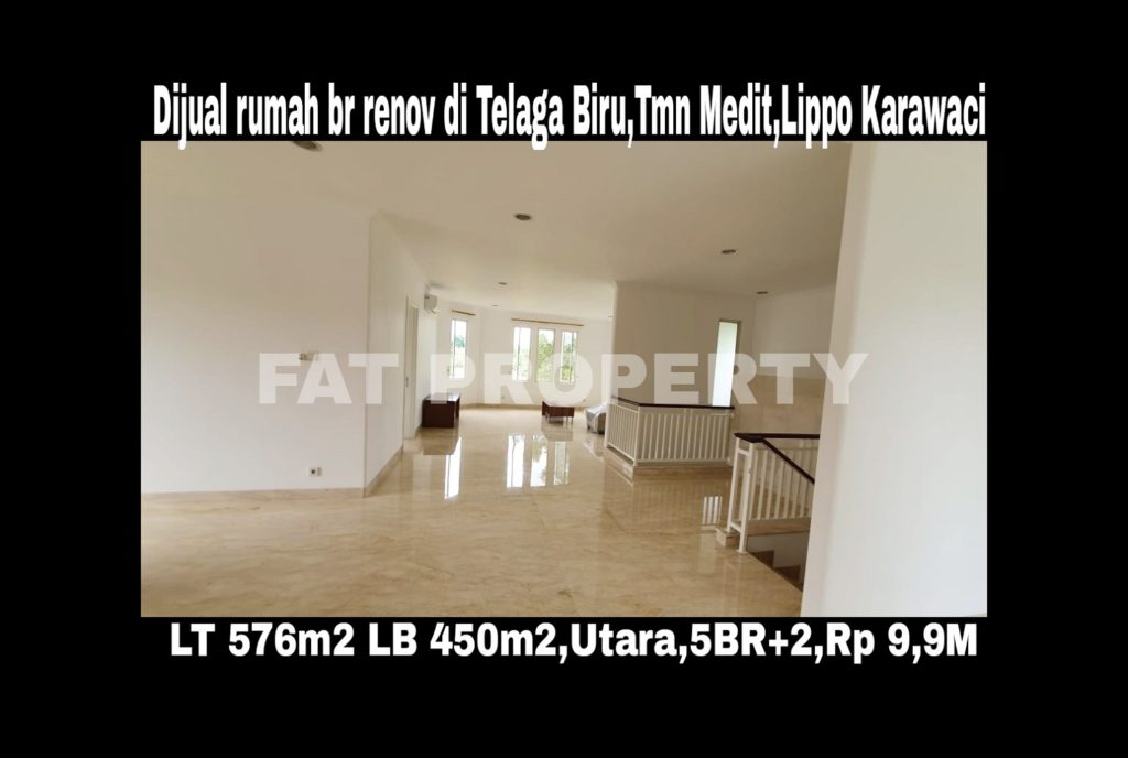 Dijual rumah renov bagus di Telaga Biru 28-30,Tmn Mediterania,Lippo Karawaci