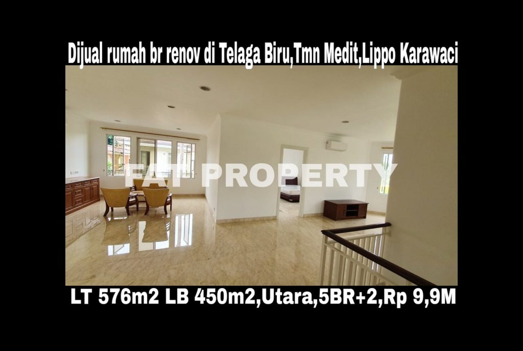Dijual rumah renov bagus di Telaga Biru 28-30,Tmn Mediterania,Lippo Karawaci