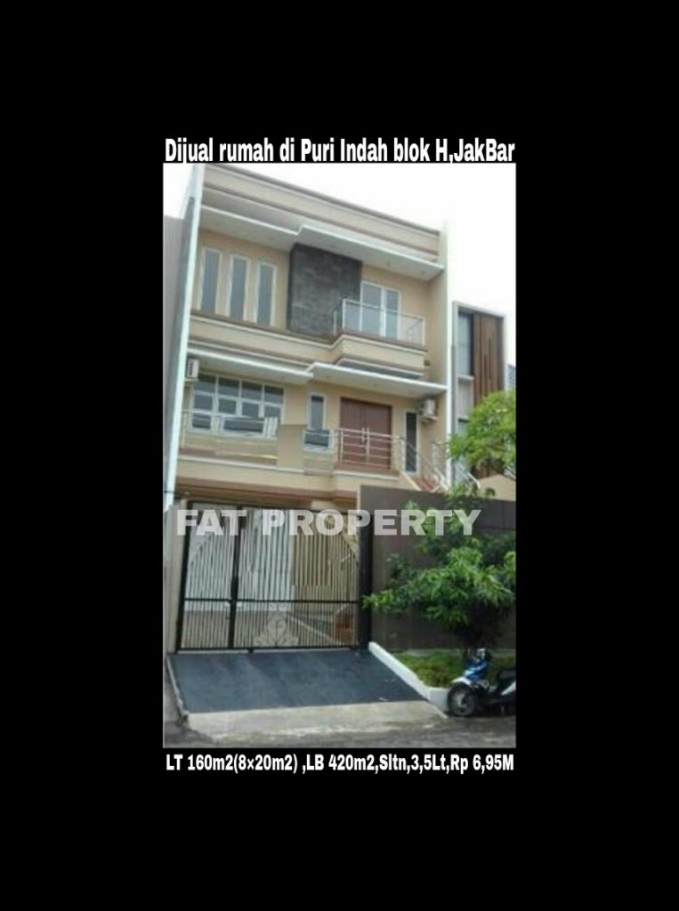 Dijual cepat rumah bagus di komplek perumahan elite di Puri Indah blok H,Jakarta Barat.