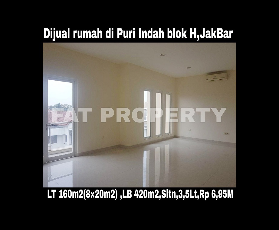Dijual cepat rumah bagus di komplek perumahan elite di Puri Indah blok H,Jakarta Barat.