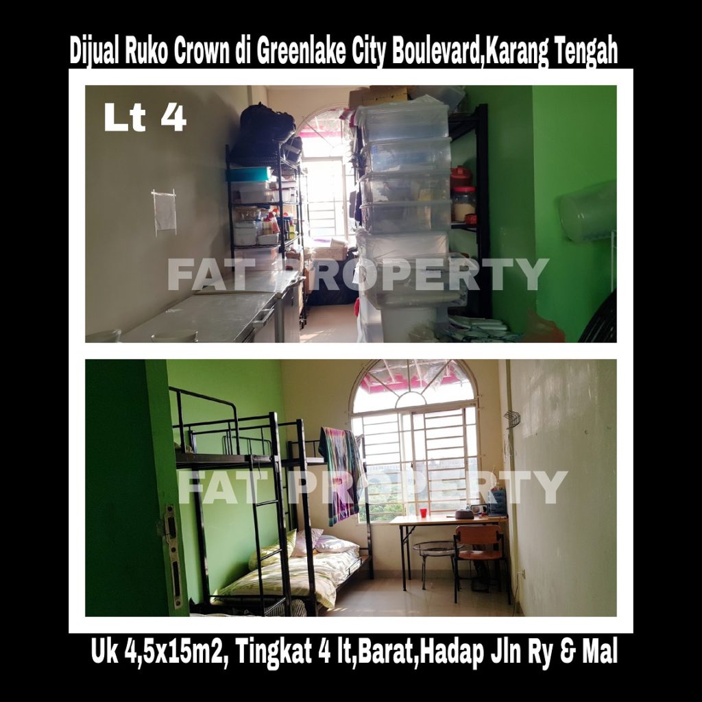 Dijual ruko hadap jalan raya di Green Lake City,Karang Tengah (Perbatasan Jakarta Barat dan Serpong).