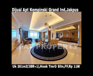 Dijual Apartement Kempinski Grand Indonesia Jakarta Pusat di Bunderan HI,Jl MH Thamrin,Jakarta Pusat.