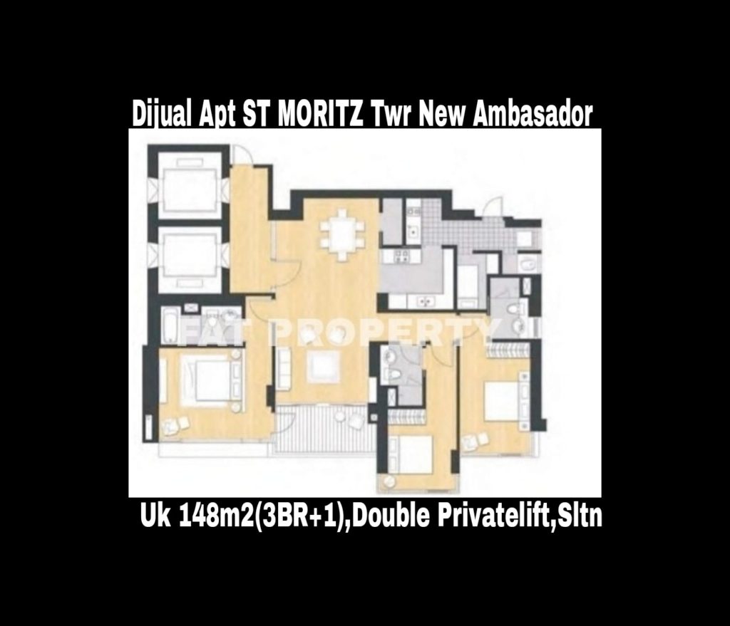 Dijual Apartment ST MORITZ Tower New Ambasador, tower paling high end dan terbaru serta paling strategis di tengah2 mal.