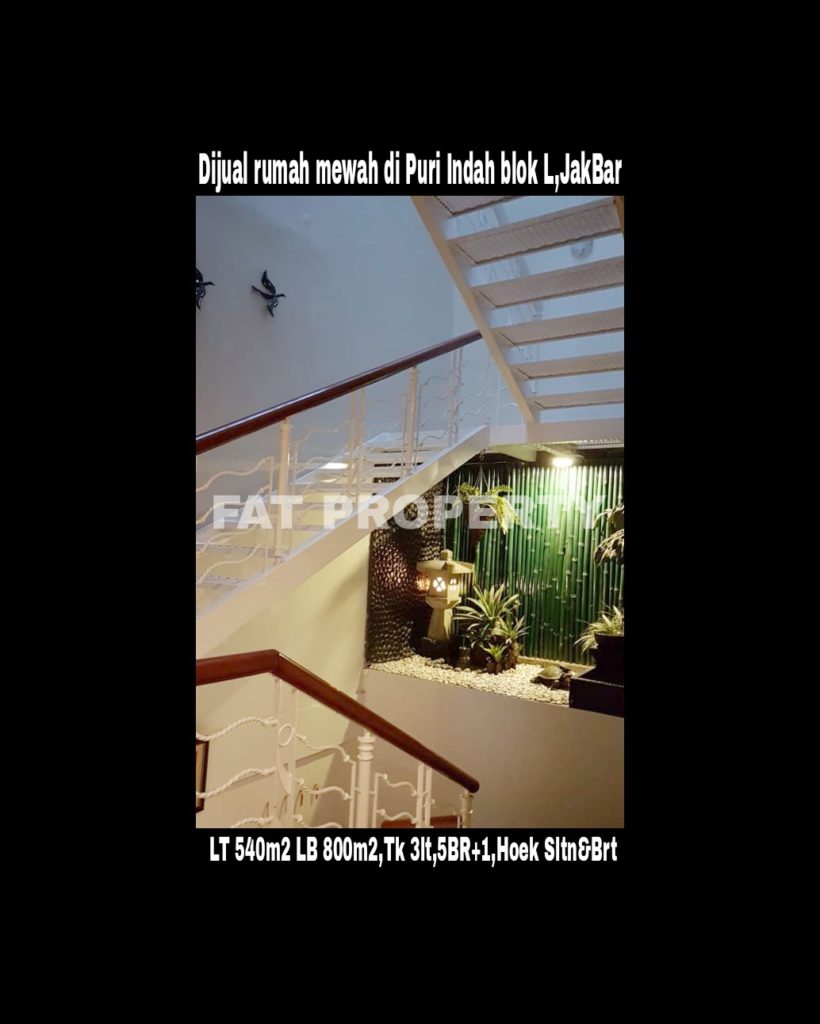 Dijual rumah mewah di Puri Indah Blok L belakang Hypermart,the best blok in Puri Indah,Jakarta Barat.