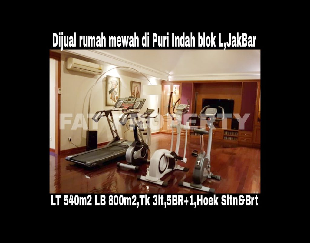 Dijual rumah mewah di Puri Indah Blok L belakang Hypermart,the best blok in Puri Indah,Jakarta Barat.