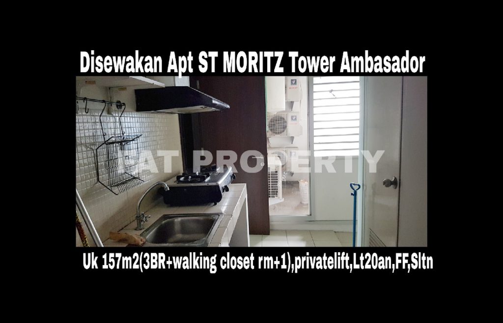 Disewakan Apartment ST MORITZ Tower Ambasador luas 157m2 di lt 20an.