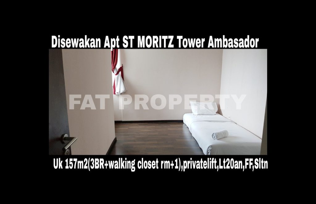 Disewakan Apartment ST MORITZ Tower Ambasador luas 157m2 di lt 20an.