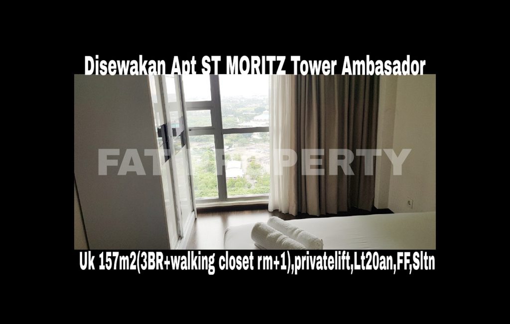 Disewakan Apartment ST MORITZ Tower Ambasador luas 157m2 di lt 20an.