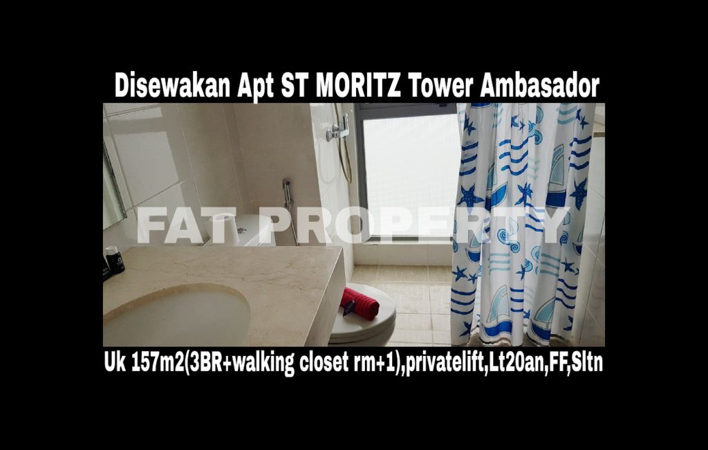 Disewakan Apartment ST MORITZ Tower Ambasador luas 157m2 di lt 20an.