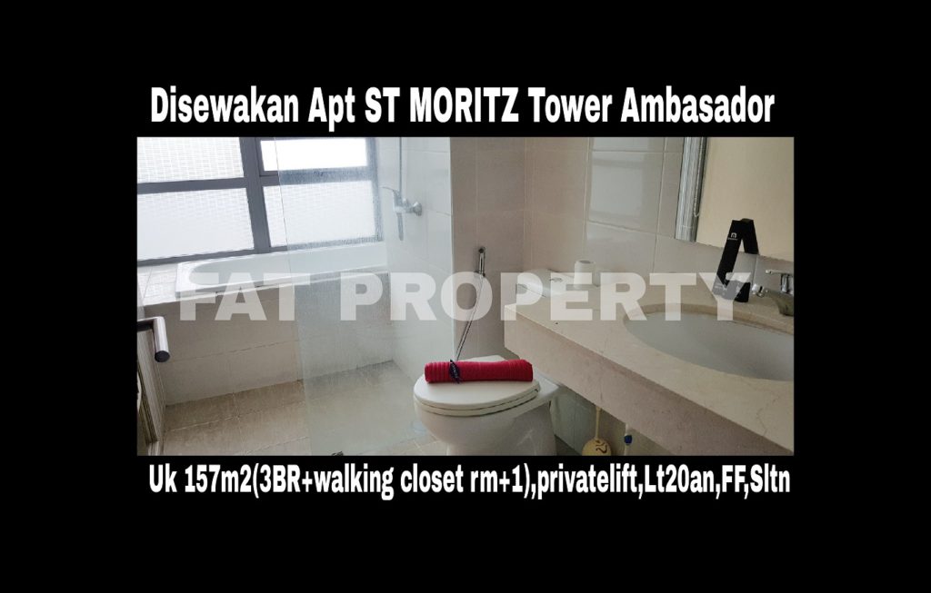 Disewakan Apartment ST MORITZ Tower Ambasador luas 157m2 di lt 20an.