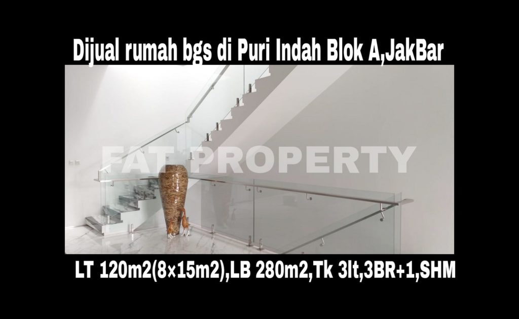 Dijual cepat rumah bagus di komplek perumahan elite di Puri Indah blok A,Jakarta Barat.