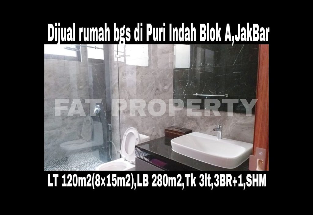 Dijual cepat rumah bagus di komplek perumahan elite di Puri Indah blok A,Jakarta Barat.