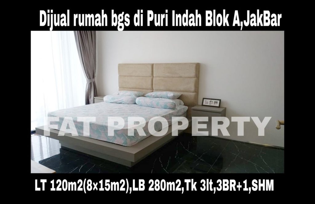 Dijual cepat rumah bagus di komplek perumahan elite di Puri Indah blok A,Jakarta Barat.