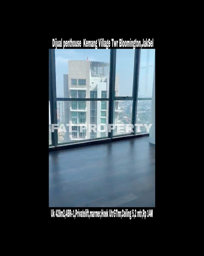 Dijual PENTHOUSE KEMANG VILLAGE, integrated development terlengkap di Jakarta Selatan.