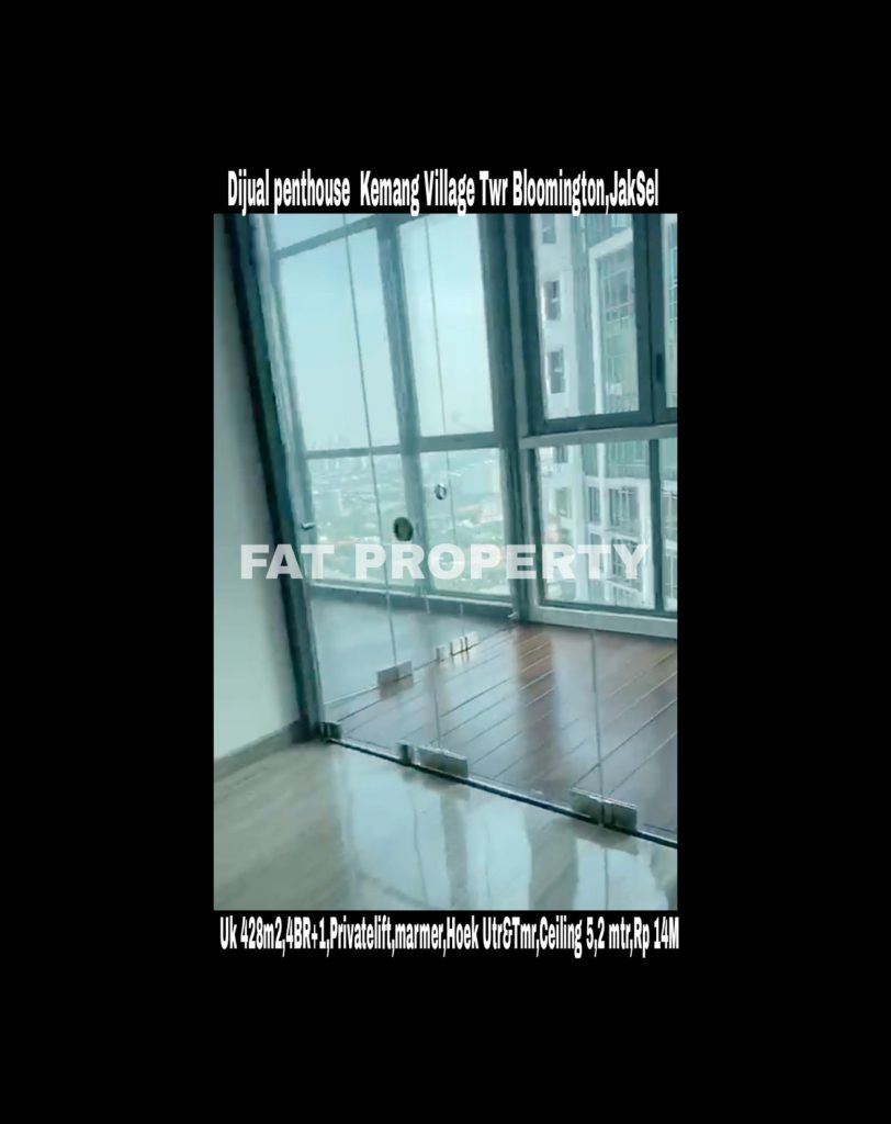 Dijual PENTHOUSE KEMANG VILLAGE, integrated development terlengkap di Jakarta Selatan.