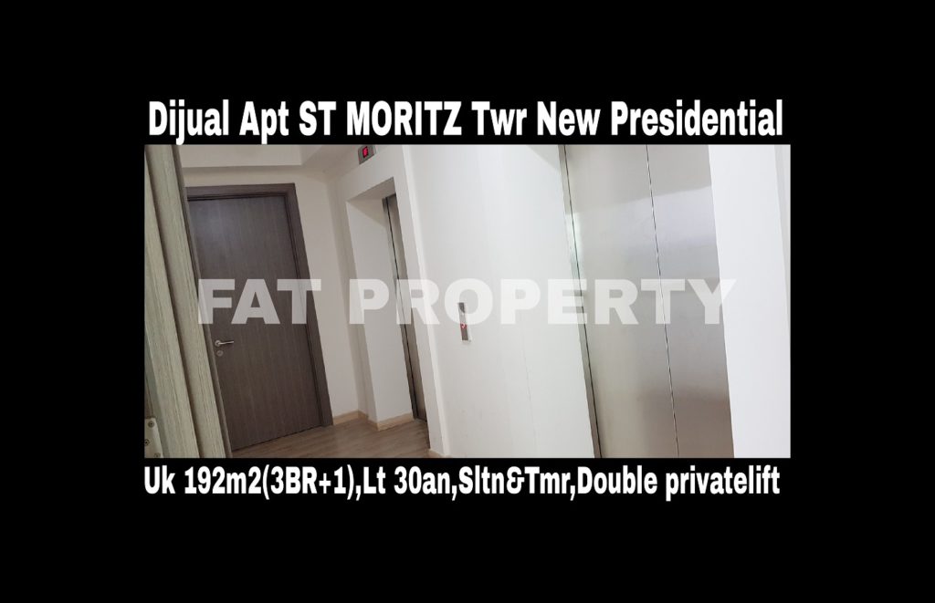 Dijual cepat butuh cash Apartment ST MORITZ Tower terbaru dan terbaik,New Presidential Tower.