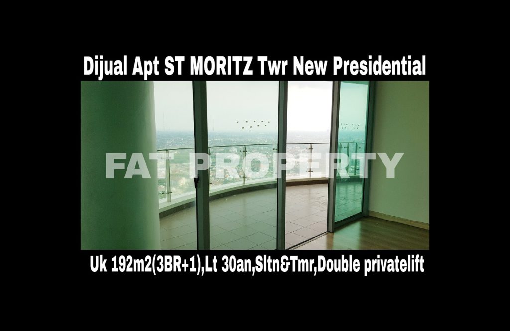 Dijual cepat butuh cash Apartment ST MORITZ Tower terbaru dan terbaik,New Presidential Tower.