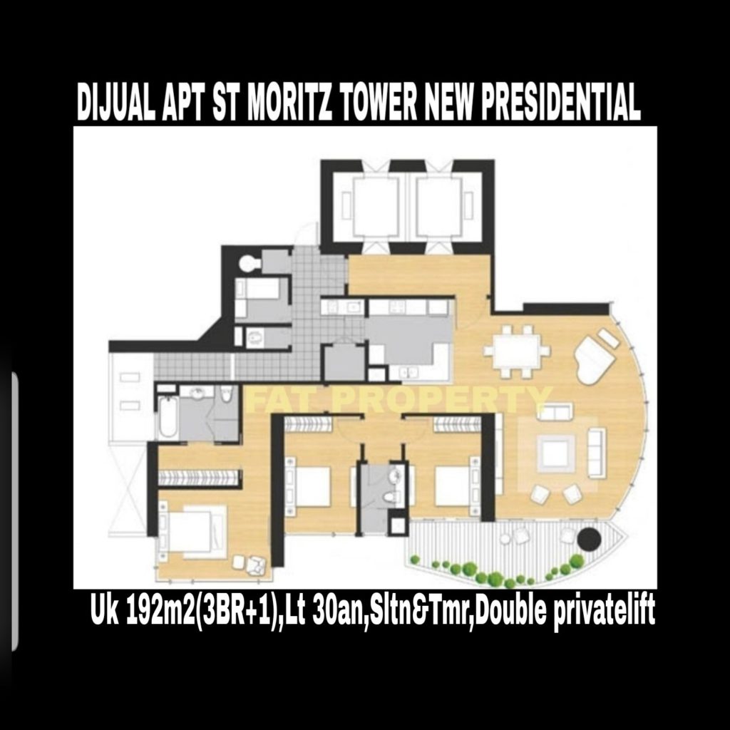 Dijual cepat butuh cash Apartment ST MORITZ Tower terbaru dan terbaik,New Presidential Tower.