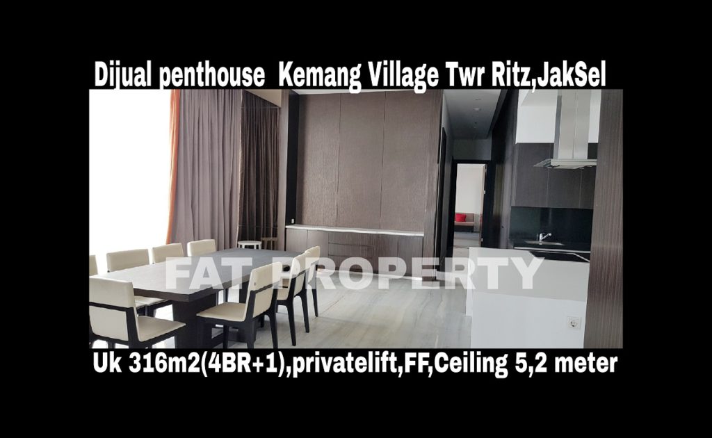 Dijual PENTHOUSE KEMANG VILLAGE, integrated development terlengkap di Jakarta Selatan.