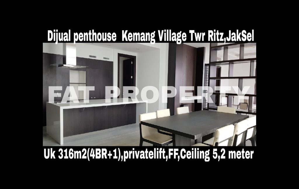 Dijual PENTHOUSE KEMANG VILLAGE, integrated development terlengkap di Jakarta Selatan.