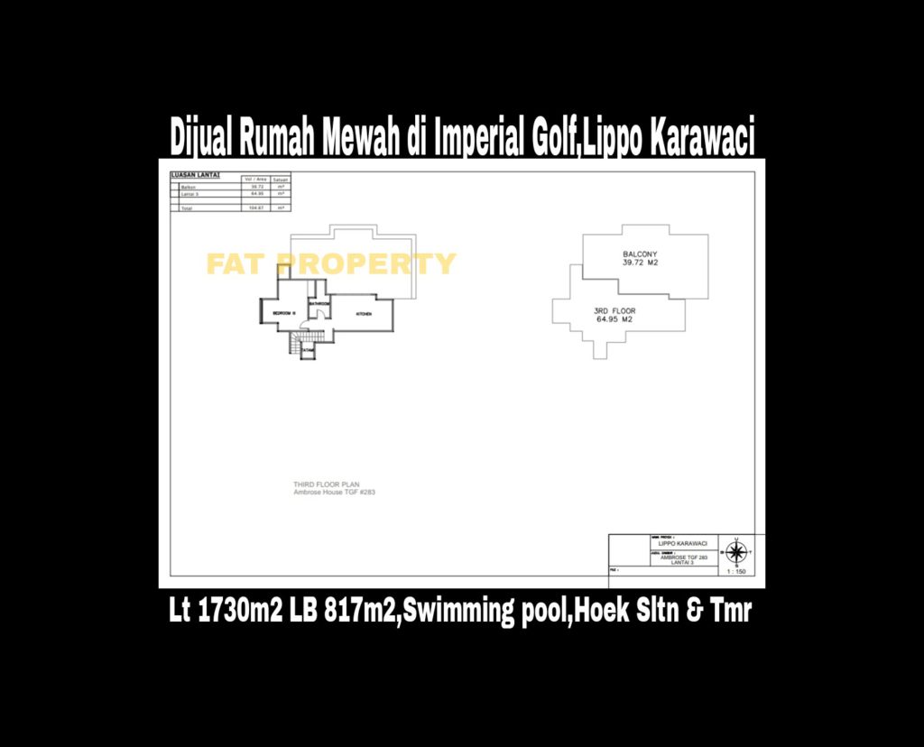 Dijual rumah mewah bagus dgn swimming pool di Taman Golf 283,Imperial Golf,Lippo Karawaci.