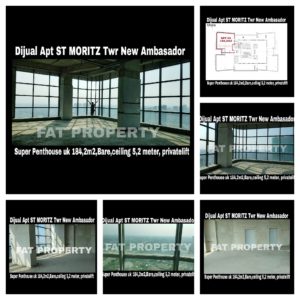 Dijual unit Super Penthouse Apartment ST MORITZ di tower terbaru dan terbaik,Tower New Ambasador, di atas unit Penthouse.
